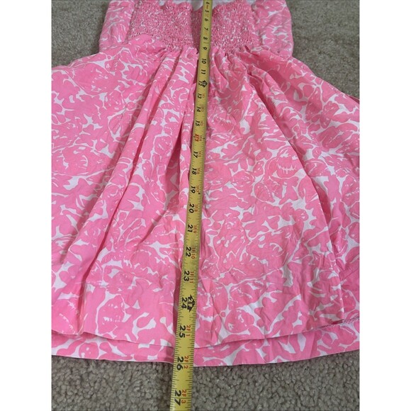 Lilly Pulitzer Chandie Mini Dress Womens Size S Cosmo Pink Strapless Smocked - Picture 5 of 5